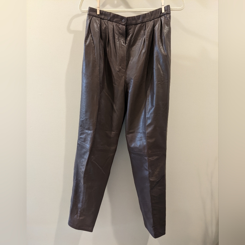 LEATHER Vintage High Waisted Pants
